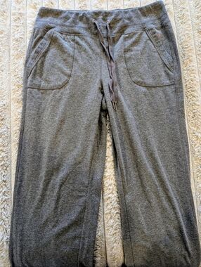 Danskin Gray Essentials Relaxed Drawcord Pants Pockets L (12-14) - CB